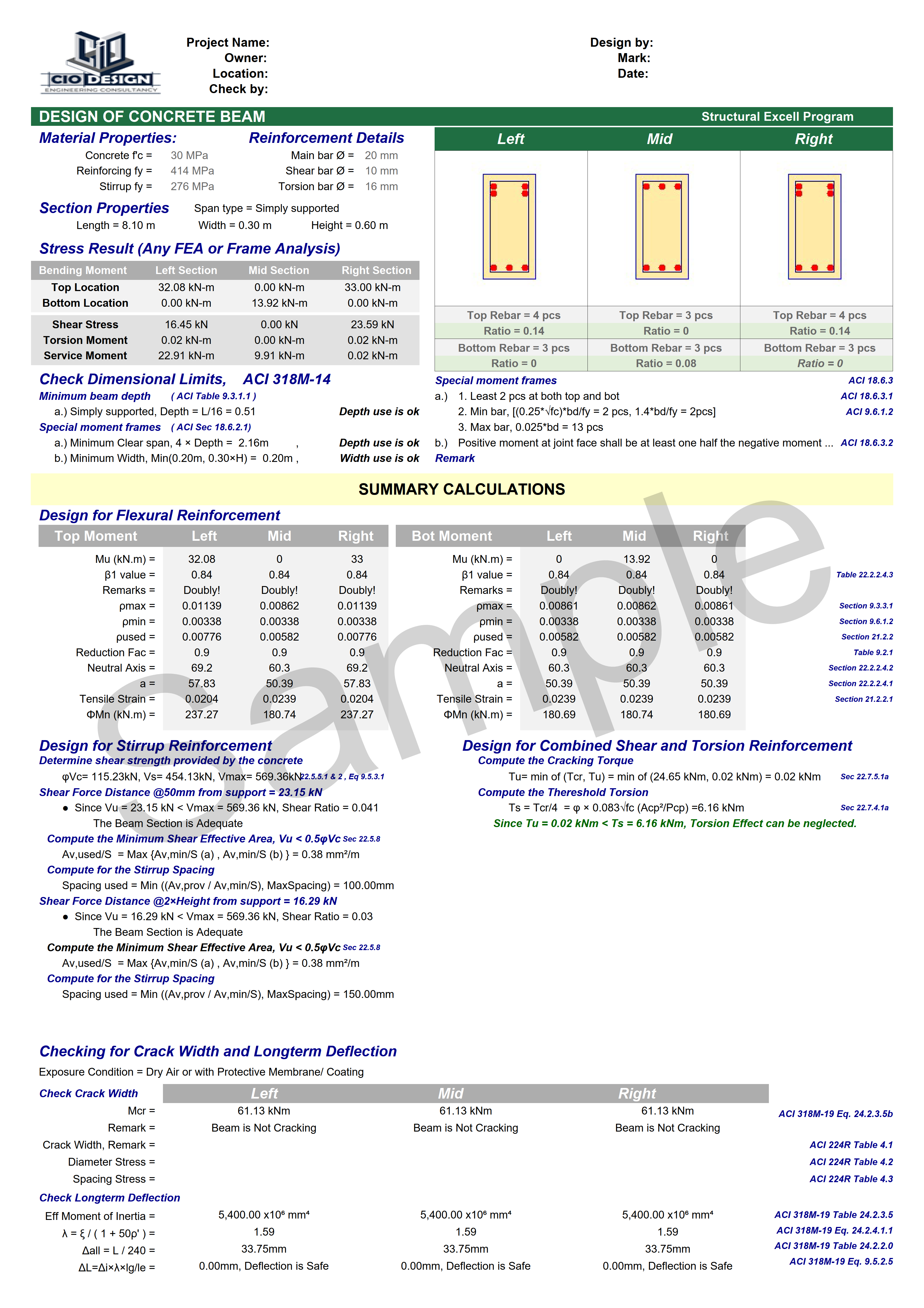 Beam Sample